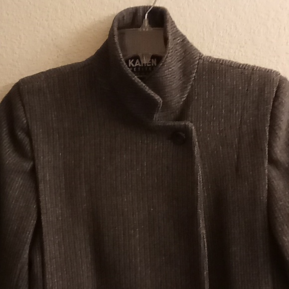 NEW KAREN PETITES Made in the USA Winter Minimalist Sz XL Gray-Black Colors HCM - Picture 9 of 12